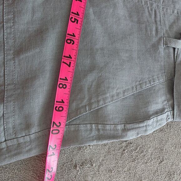 Kenar 100% Linen Blend Wide Leg Pants grey sz 6 - Picture 7 of 7